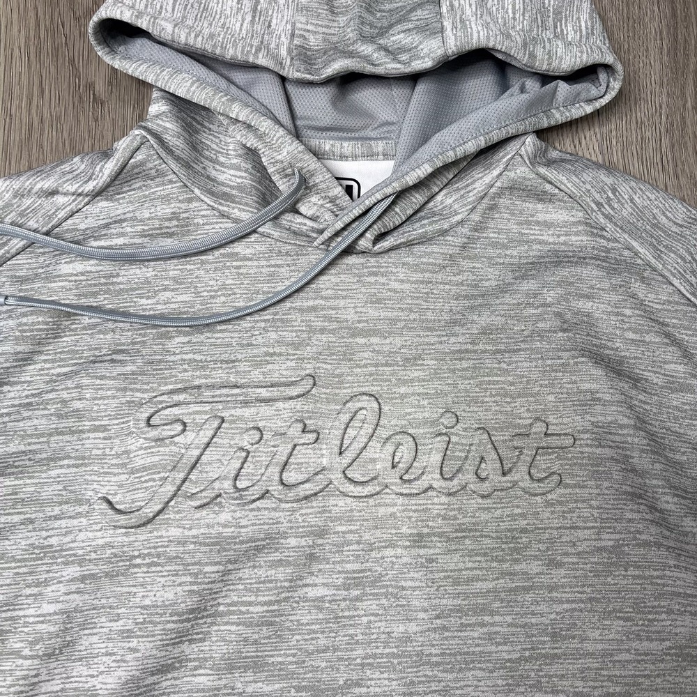Footjoy Titleist Team Issue Pullover Hoodie Mens Size Medium Heathered Gray - Picture 6 of 11